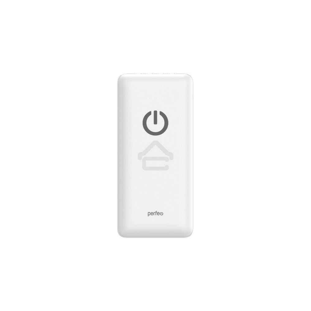 Портативный аккумулятор Powerbank Perfeo ABSOLUTE 10000mah In Micro usb,USB /Out USB,Micro usb,Type-C,Lightning, 2.1А/ белый (PF_B4879)