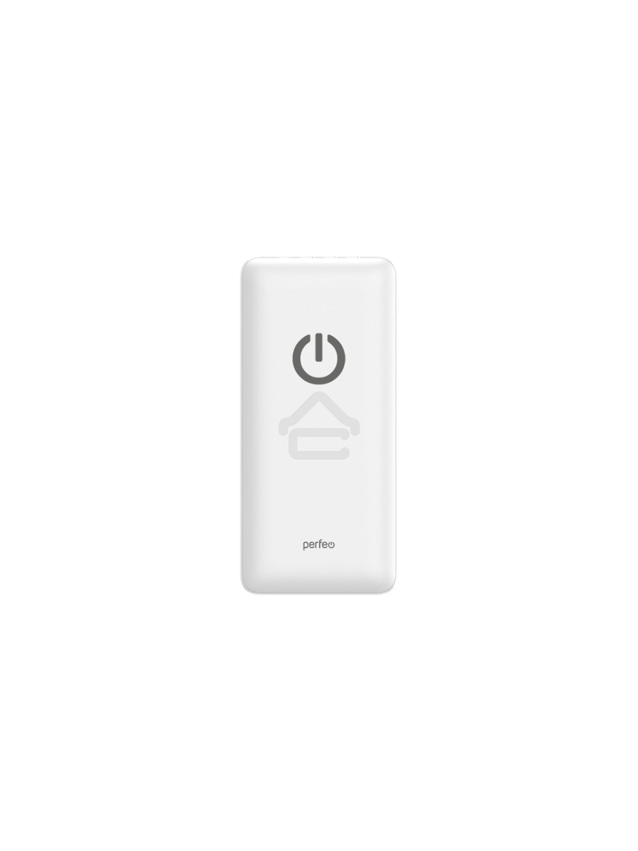 Мобильный аккумулятор Powerbank Perfeo ABSOLUTE 10000mah In Micro usb,USB /Out USB,Micro usb,Type-C,Lightning, 2.1А/ белый (PF_B4879)