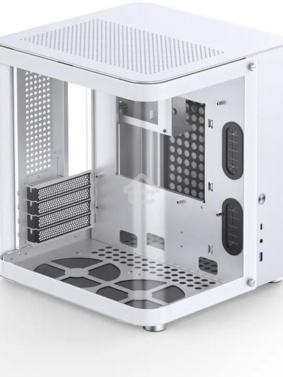 Корпус без блока питания JONSBO TK-1, Mini-Tower, TG, no fan, 1xUSB-A 3.2 + 1xUSB-C 3.2, mATX, mITX White