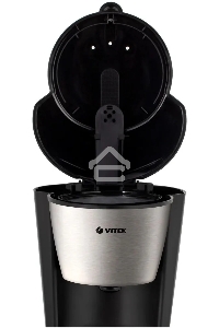 Кофеварка капельная Vitek VT-1506 ВК черный, молотый кофе, 0.7 л, 550 Вт