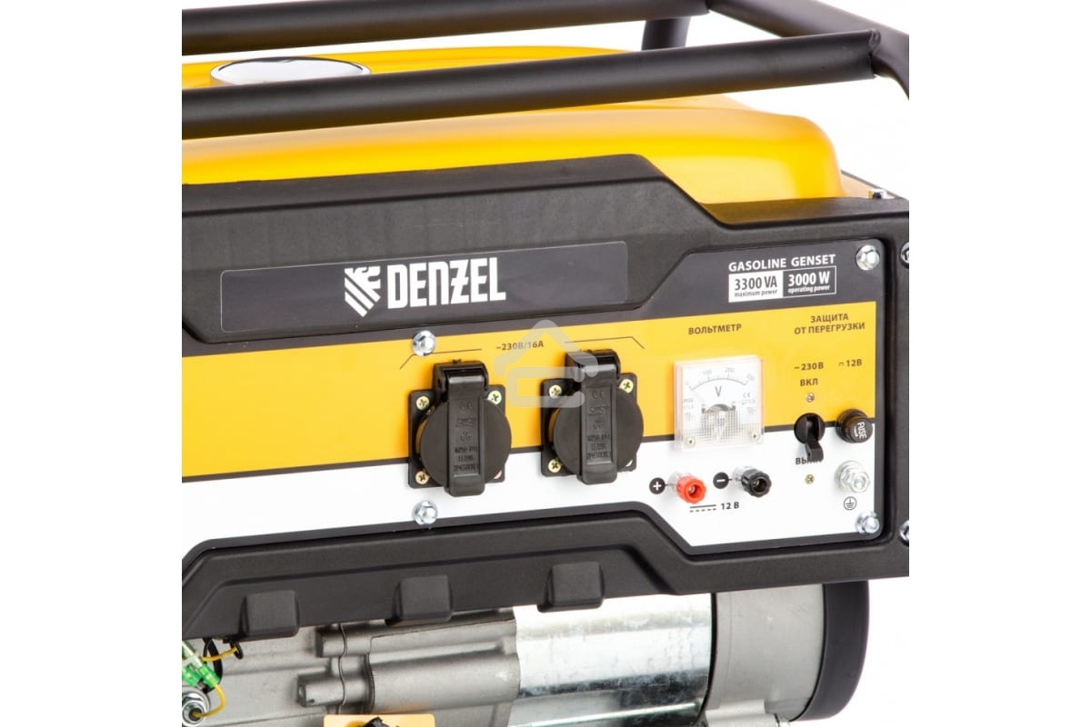 Электрогенератор бензиновый Denzel PS 33, 3.3 кВт, 85 дБ, 41 кг
