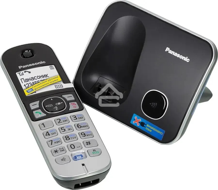 Телефон беспроводной (DECT) Panasonic KX-TG6811RUB (черный) Беспроводной DECT,40 мелодий,телефонный справочник 120 зап.