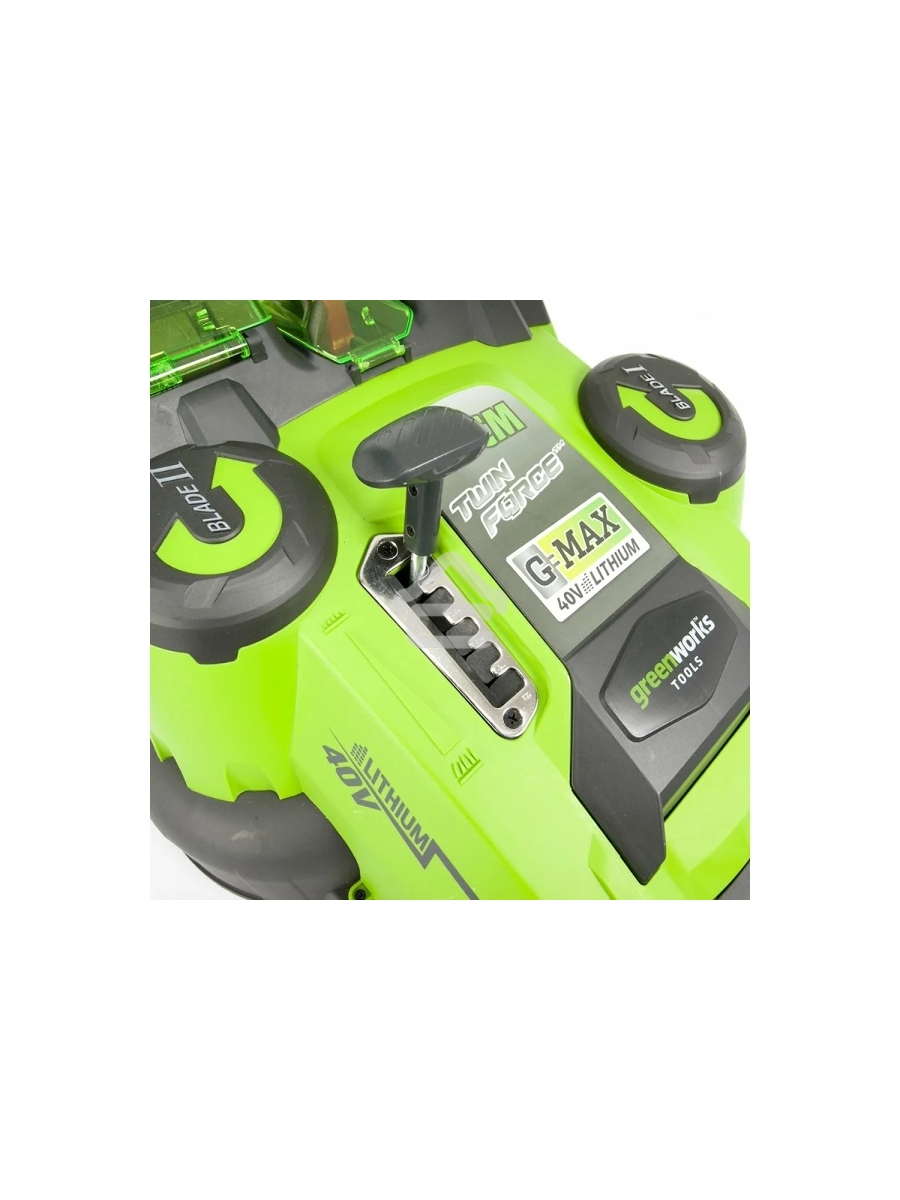 Газонокосилка аккумуляторная GreenWorks G40LM49DB, TwinForce, 40V, 49 см, без АКБ и ЗУ  (2500207)