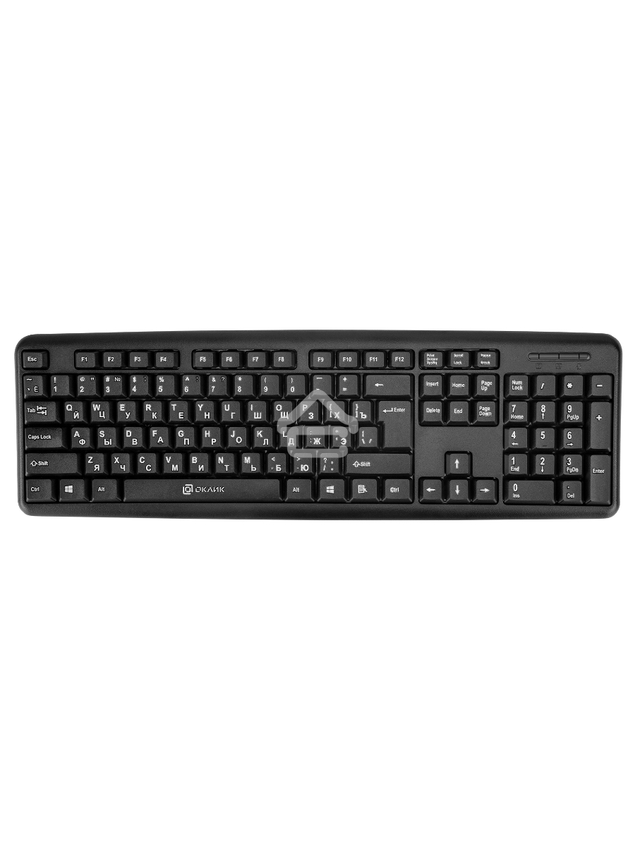 Клавиатура Oklick 180M проводная, PS/2, черный