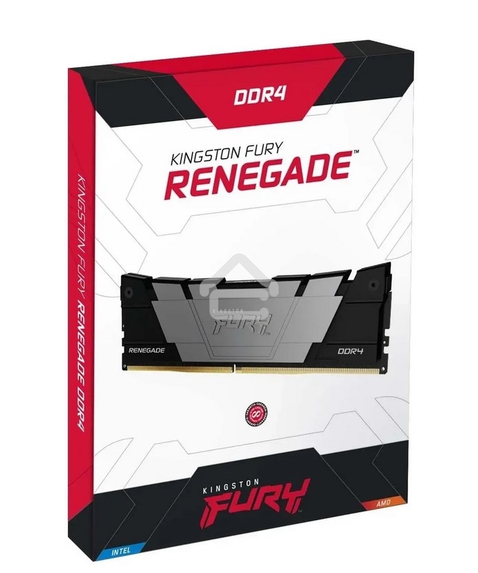Оперативная память Kingston Fury Renegade, DDR4, 64GB (2x32 GB), 3200 MHz, CL16, DIMM, с радиатором, черный