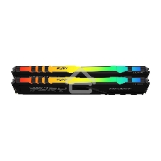 Оперативная память Kingston Fury Beast, DDR4, 16GB (2x8GB), 3200MHz, CL16, DIMM, с радиатором, RGB, черный
