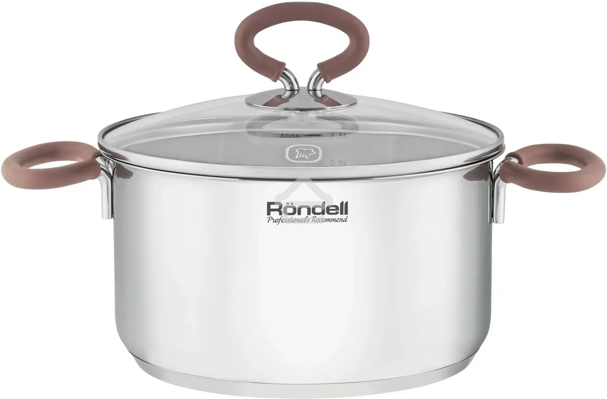 Кастрюля Rondell Etery RDS-1599 3.1л. d=20см (с крышкой) сталь
