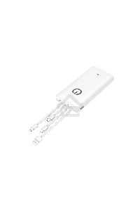 Мобильный аккумулятор Powerbank Perfeo ABSOLUTE 10000mah In Micro usb,USB /Out USB,Micro usb,Type-C,Lightning, 2.1А/ белый (PF_B4879)