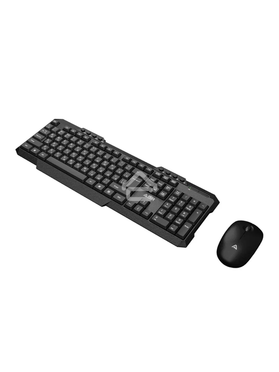 Клавиатура и мышь ABR KW807 черный, интерфейс USB, беспроводной, 2.4G, RU/EN