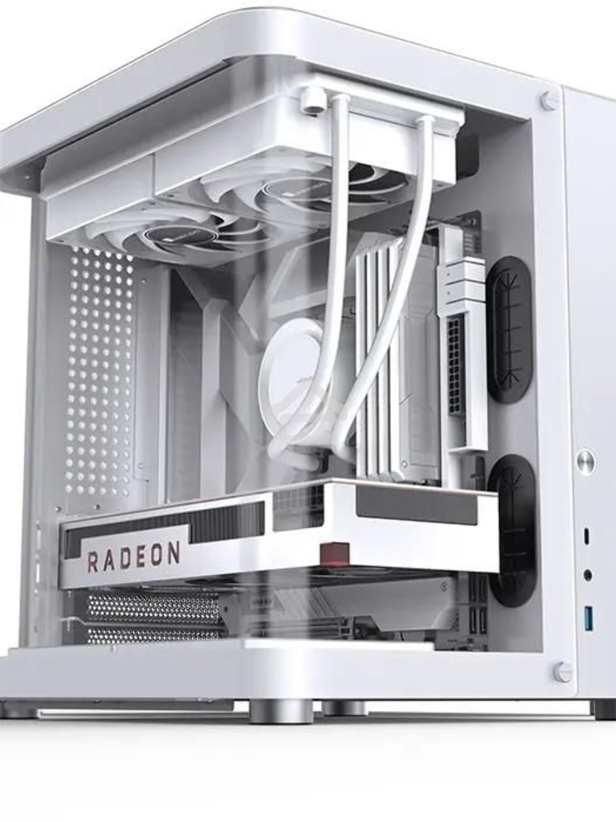 Корпус без блока питания JONSBO TK-1, Mini-Tower, TG, no fan, 1xUSB-A 3.2 + 1xUSB-C 3.2, mATX, mITX White