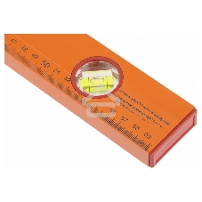 Уровень алюминиевый Sparta 600 мм, 3 глазка, желтый, линейка