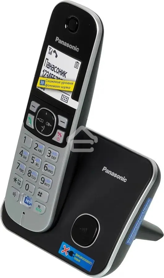 Телефон беспроводной (DECT) Panasonic KX-TG6811RUB (черный) Беспроводной DECT,40 мелодий,телефонный справочник 120 зап.