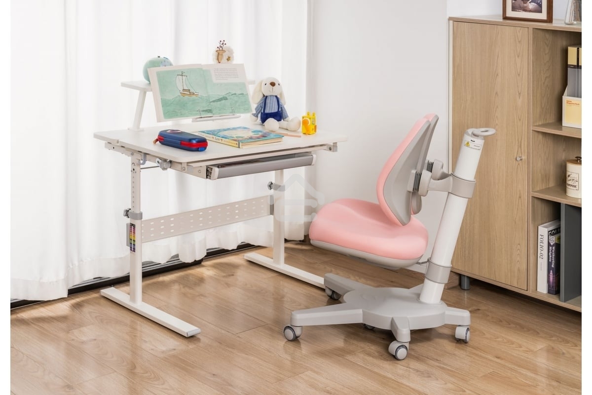 Кресло детское Cactus CS-CHR-3604PK розовый крестов. пластик серый