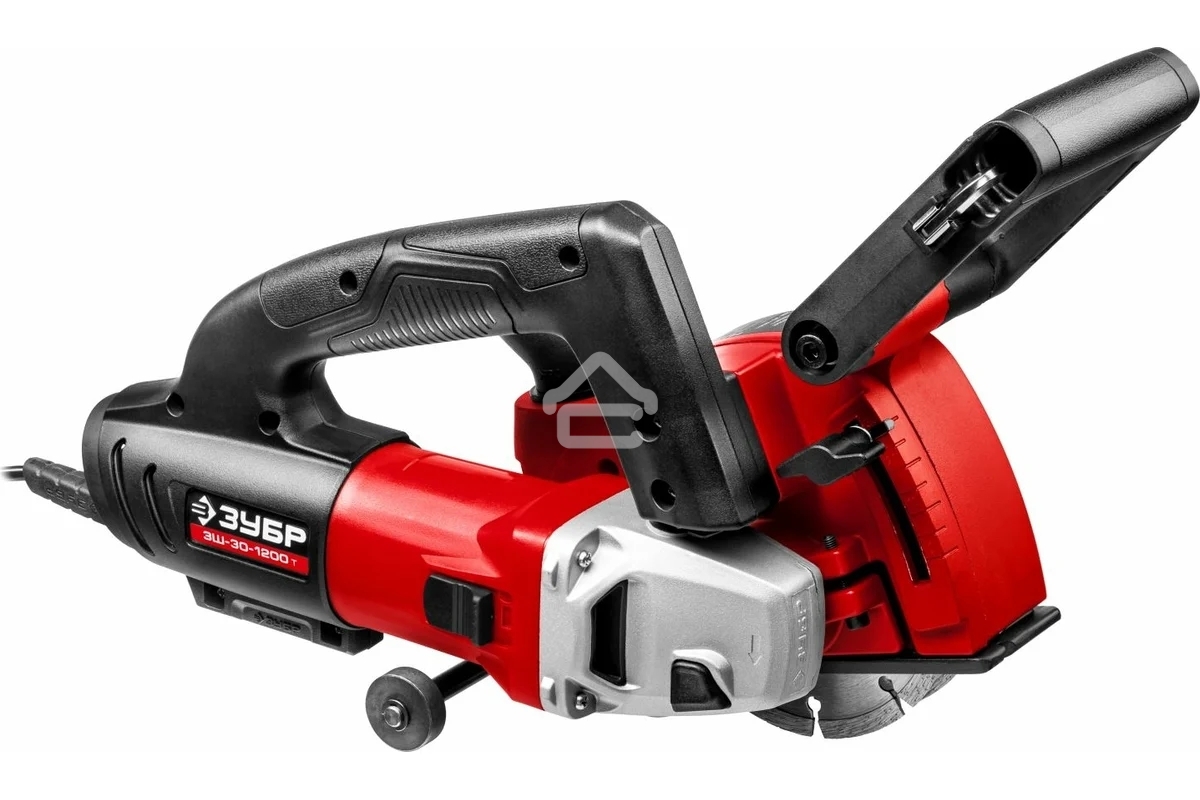 Штроборез Зубр ЗШ-30-1200 Тглубина паза 30 мм, 125 мм, пылезащита, подключение пылесоса,1200 Вт