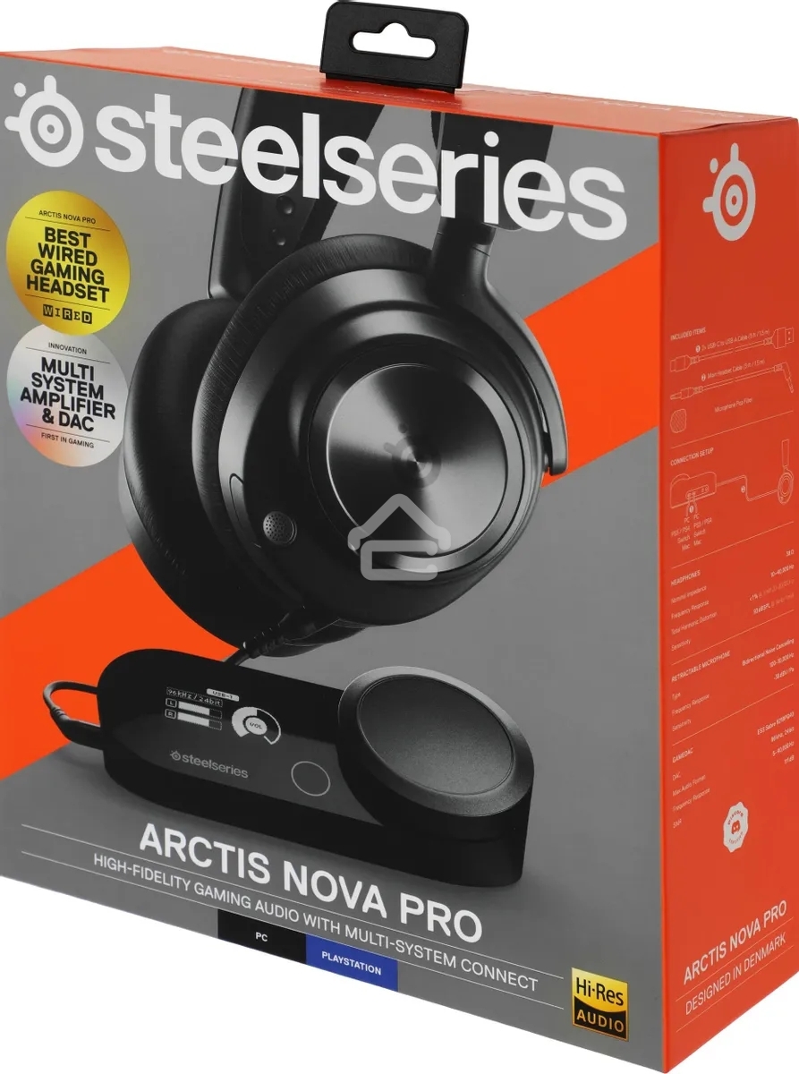 Гарнитура проводная с микрофоном Steelseries Arctic Nova Pro черный 1.5м накладные оголовье (61527)