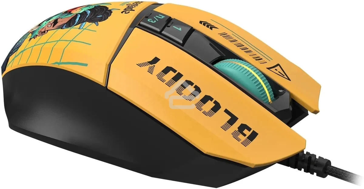Мышь проводная A4Tech Bloody W63 Max Renegade желтый, 12000 dpi, USB, кнопки - 7