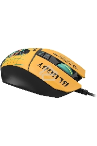 Мышь проводная A4Tech Bloody W63 Max Renegade желтый, 12000 dpi, USB, кнопки - 7