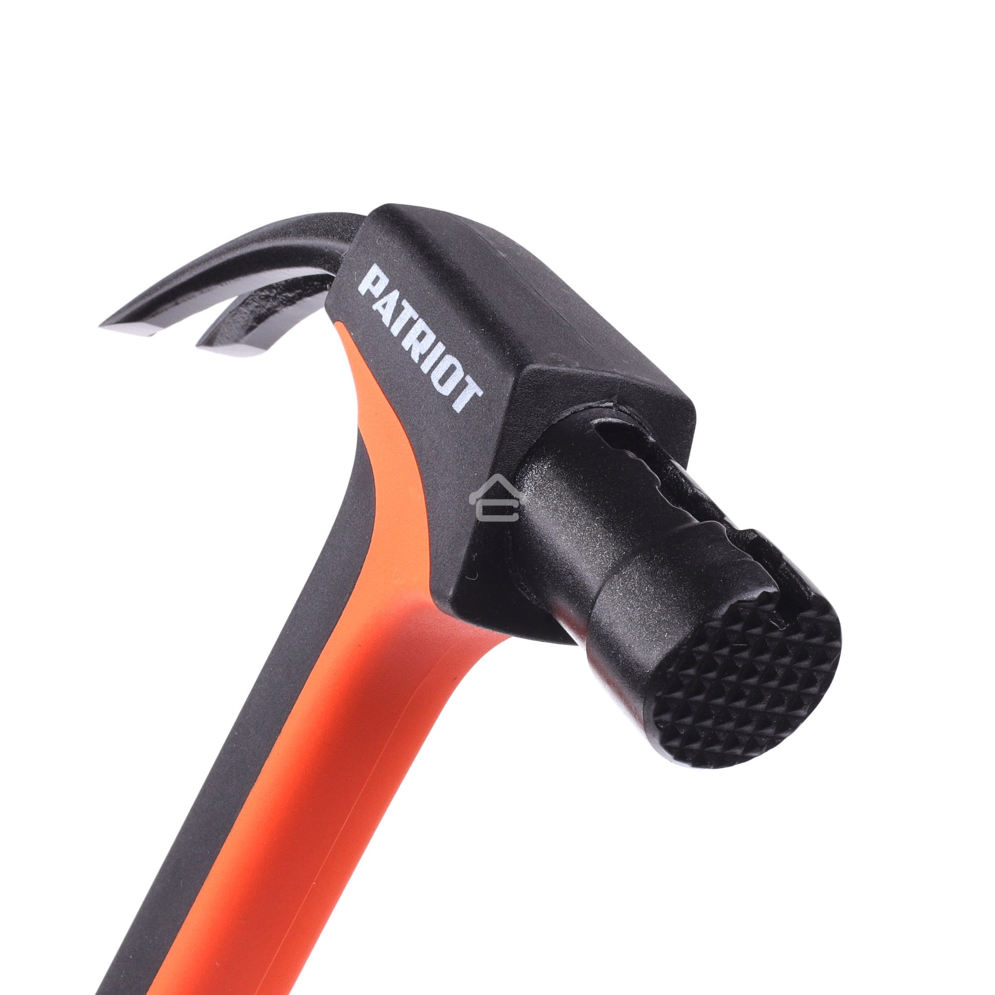 Молоток-гвоздодер Patriot NHF 450 S, кругл.боек 450 гр, 50-58 HRC, fiberglas+TPR рукоять, малый вес, компактный размер, антивибрацион.система, магнитный гвоздодержатель, покрытием PTFE (Teflon), 570 гр, 318 мм