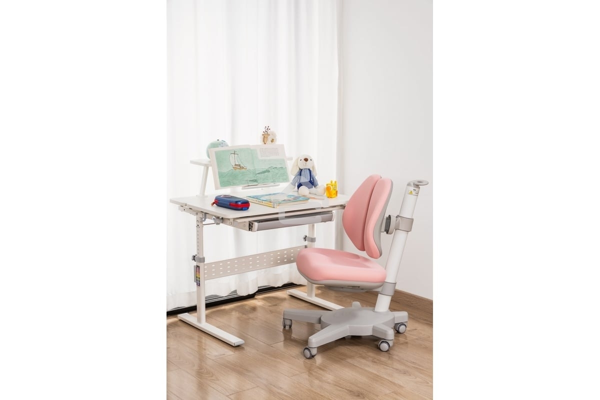 Кресло детское Cactus CS-CHR-3604PK розовый крестов. пластик серый