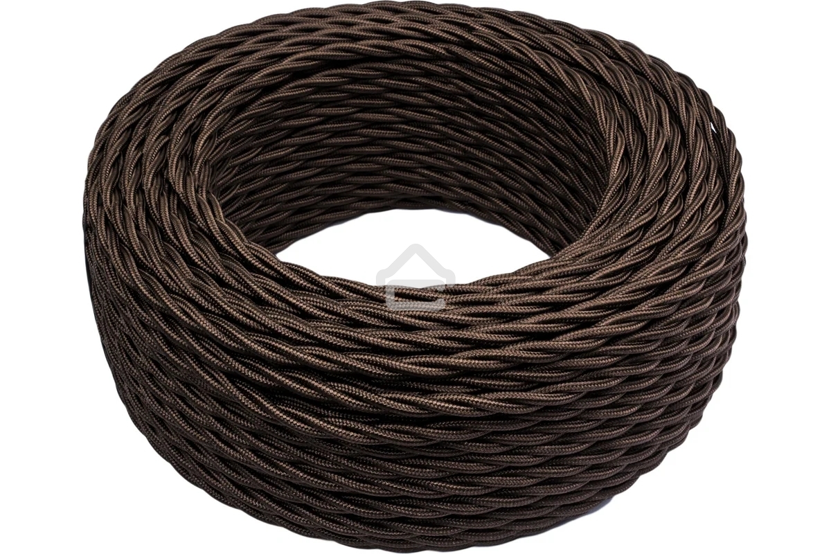 Провод ретро Bironi B1-424-72-50 2х1.5 матовый коричневый (уп. 50 м)