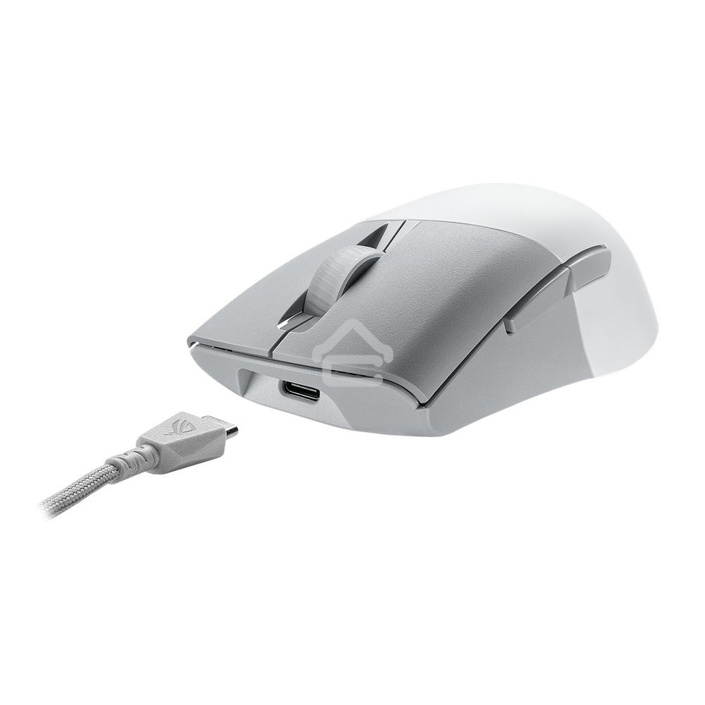 Мышь беспроводная/проводная ASUS ROG Keris Wireless AimPoint белый, 36000 dpi, радиоканал, Bluetooth, USB, кнопки - 5
