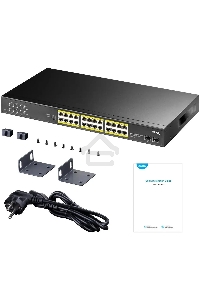 Коммутатор Cudy GS1028PS2 (L2) 24x1Гбит/с 2SFP 24PoE+ 300W неуправляемый