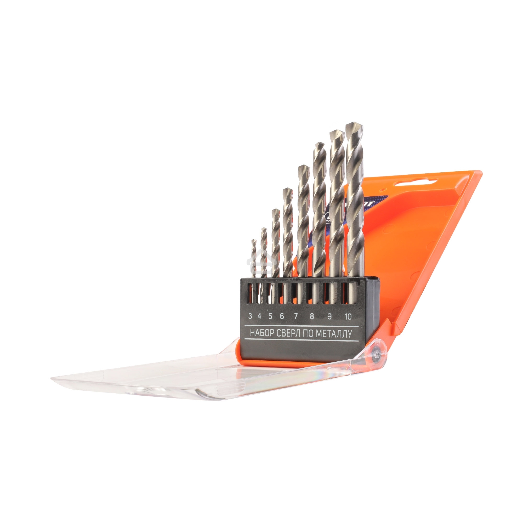 Набор сверл по металлу PATRIOT, HSS, 8 шт: 3,0-10,0 мм, в пластиковом боксе