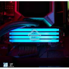 Оперативная память Kingston Fury Beast, DDR4, 32GB (2x16GB), 3600MHz, CL18, DIMM, с радиатором, RGB, черный