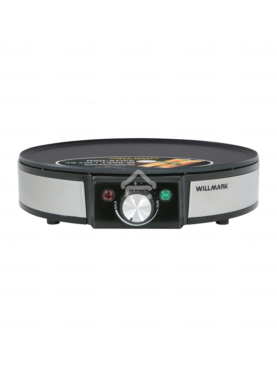 Блинница Willmark WCM-1230 (1200Вт, диаметр - 30см, антипригарная поверхность, регулятор темп.)