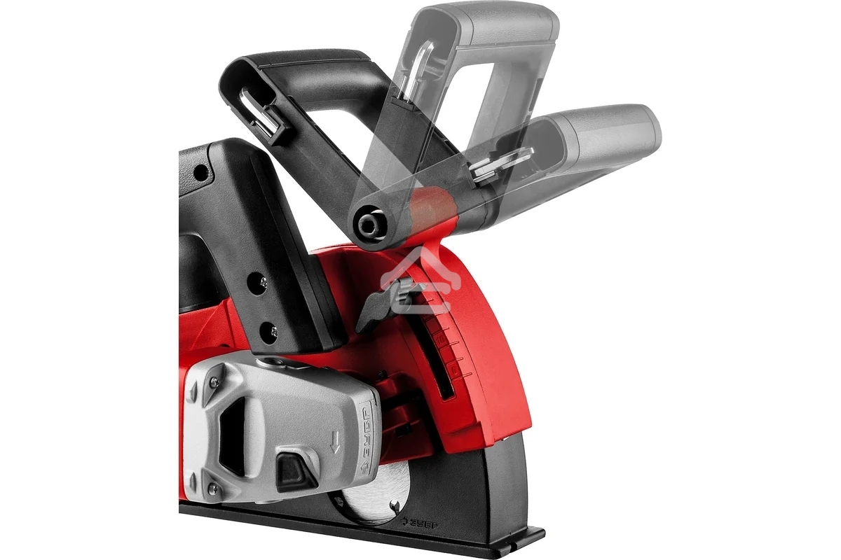 Штроборез Зубр ЗШ-30-1200 Тглубина паза 30 мм, 125 мм, пылезащита, подключение пылесоса,1200 Вт