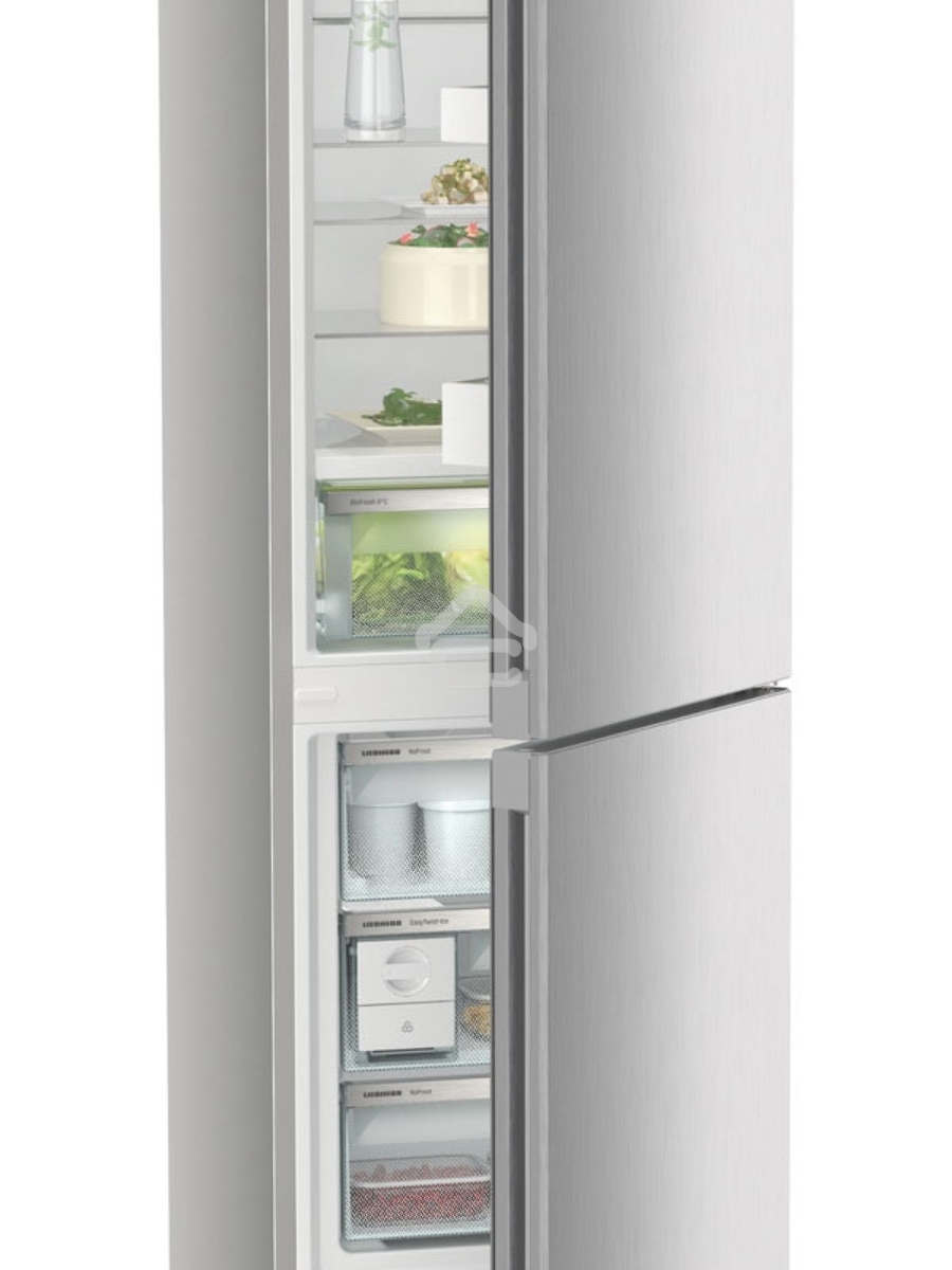 Холодильник Liebherr Plus CBNsdc 522i-22 001 серебристый SmartSteel двухкамерный 216/94л морозилка снизу, No Frost