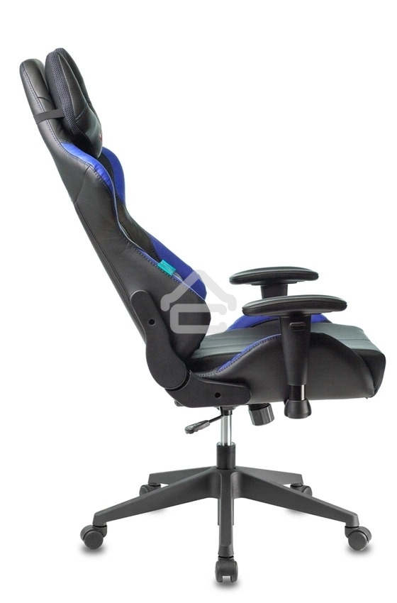 Кресло игровое Бюрократ VIKING 5 AERO BLUE черный/синий искусственная кожа