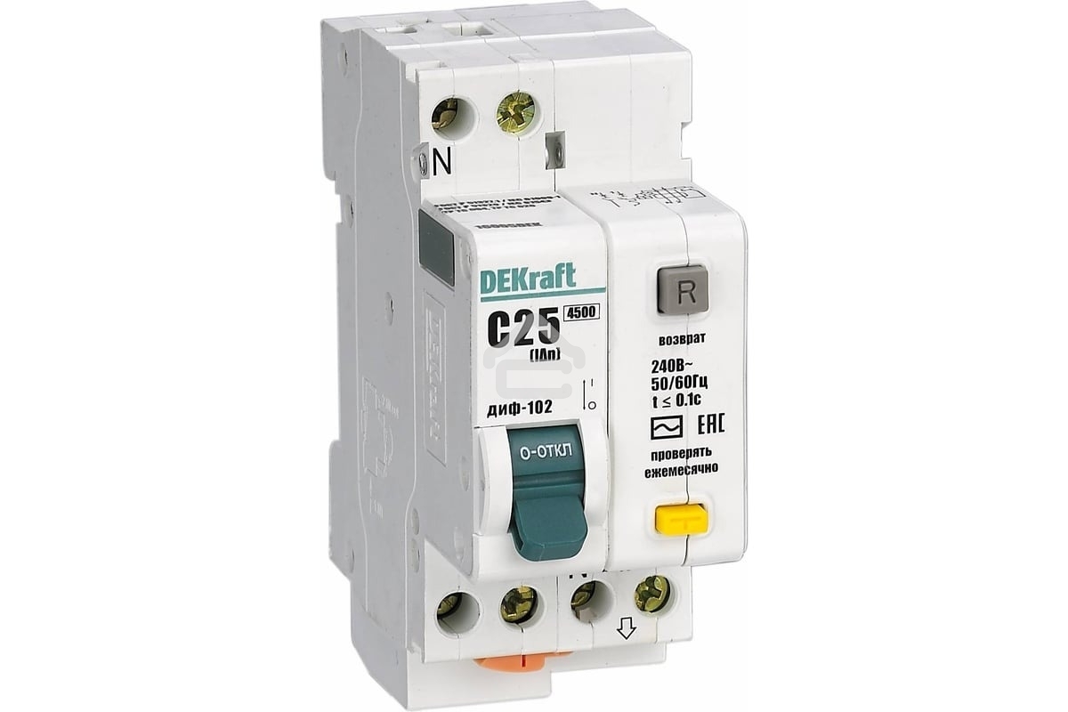 Выключатель автоматический дифференциального тока SchE 16002DEK 2п (1P+N) C 10А 30мА тип AC 4.5кА ДИФ-102 2мод.