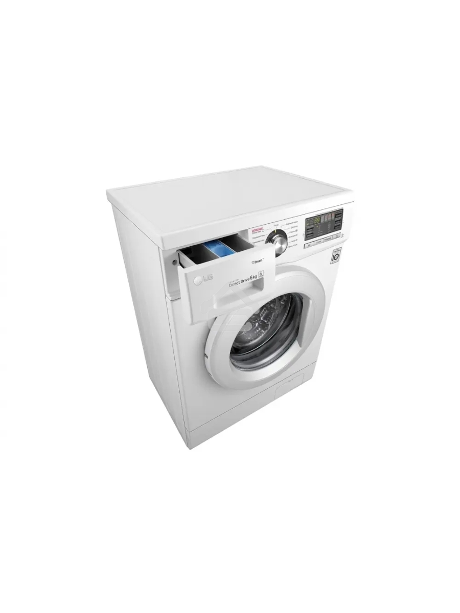 Стиральная машина LG F1296NDS0 белый, загрузка фронтальная 6 кг, 1200 об/мин., класс: А