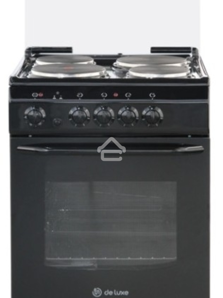 Плита электрическая De Luxe 5004.13э (кр)-001 черный, конфорок 4 шт, духовка 43 л, 50 см x 85 см x 50 см