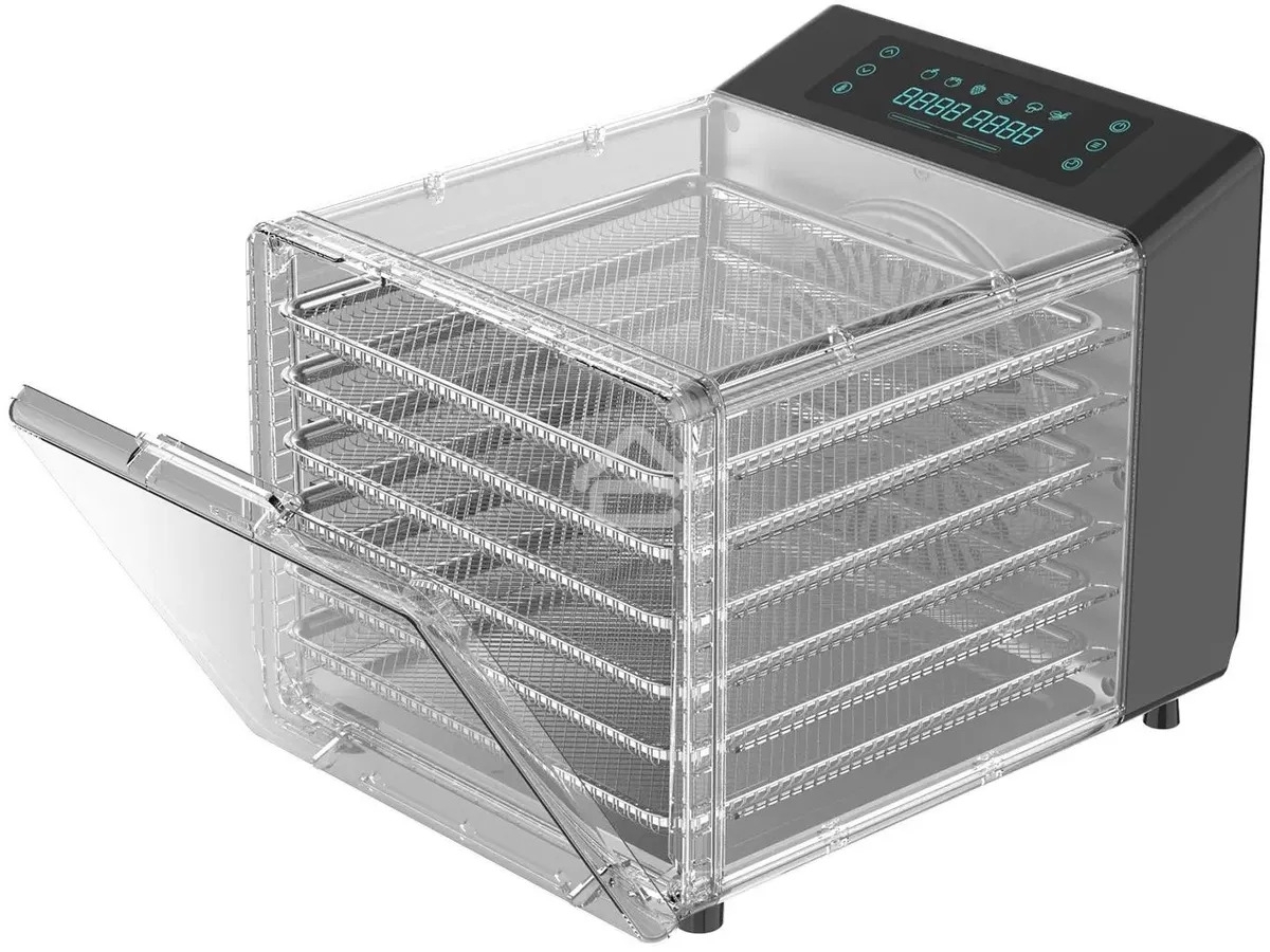 Сушка для фруктов и овощей Hyundai HYFD-8800 12под. 600 Вт, черный