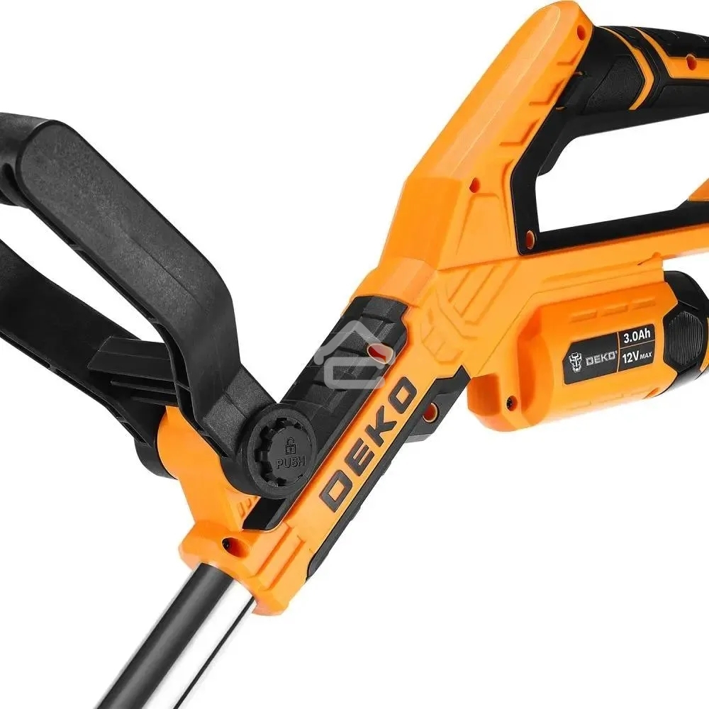 Триммер электрический Deko DKTR12 1х2.5Ач аккум. реж.эл.:леска/нож/диск