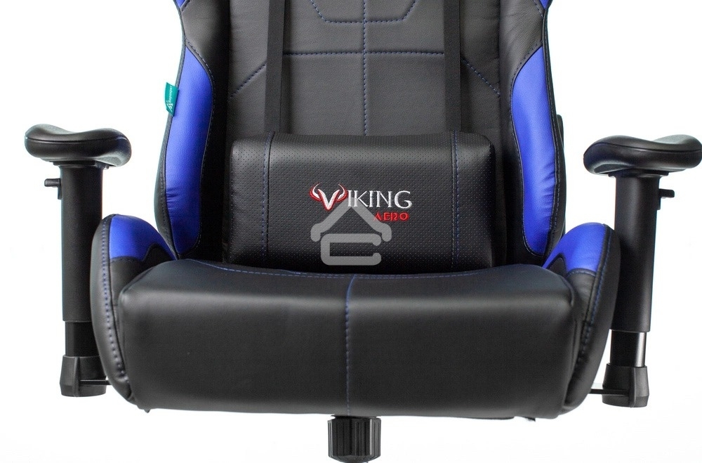 Кресло игровое Бюрократ VIKING 5 AERO BLUE черный/синий искусственная кожа