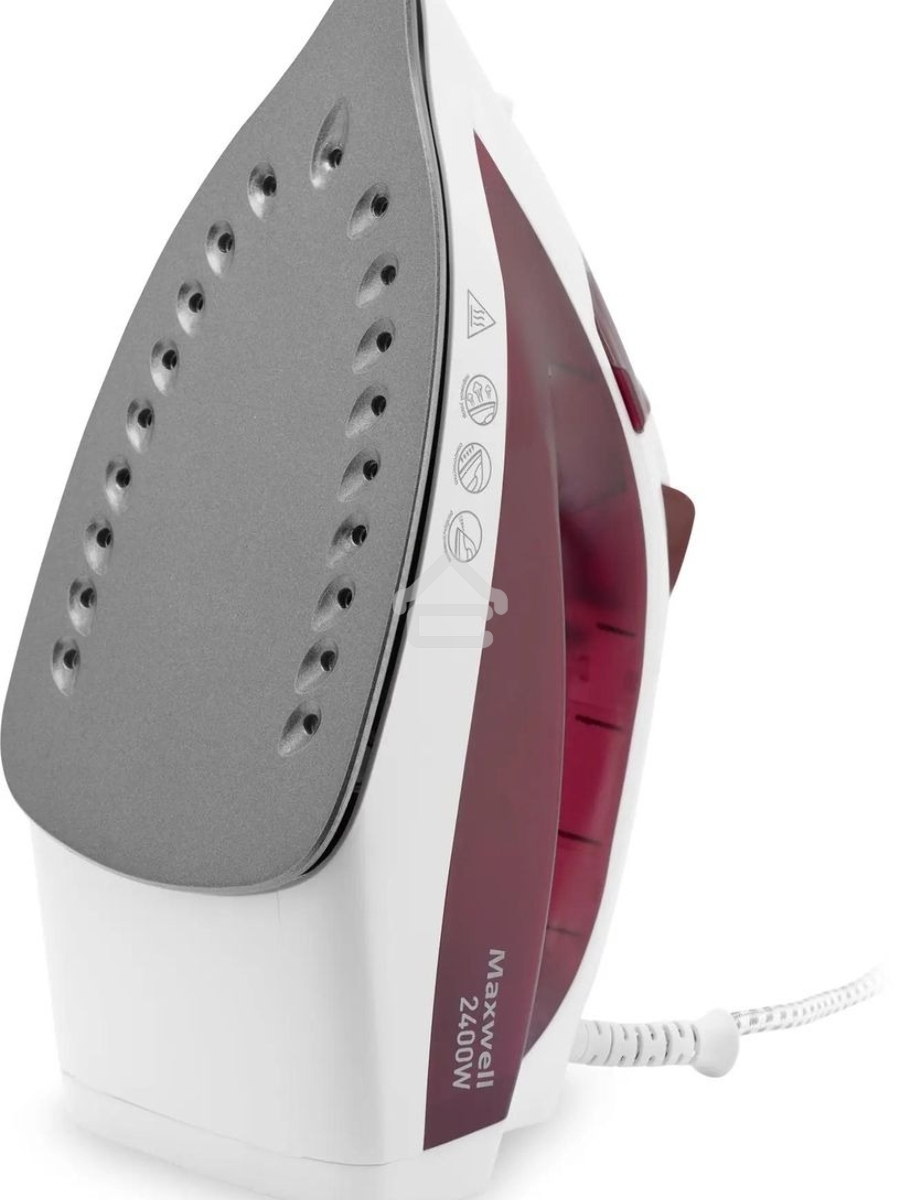 Утюг Maxwell MW-3006, 2400Вт, белый/бордовый