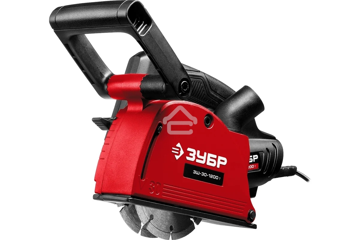 Штроборез Зубр ЗШ-30-1200 Тглубина паза 30 мм, 125 мм, пылезащита, подключение пылесоса,1200 Вт