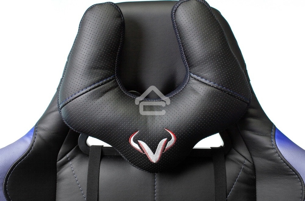Кресло игровое Бюрократ VIKING 5 AERO BLUE черный/синий искусственная кожа