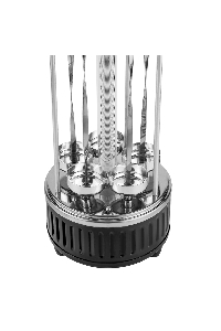 Электрошашлычница Centek CT-1460 1000Вт, Кварц нагр, Рецепты, 5 шамп (310мм), вращ 12раз/мин+ колба!