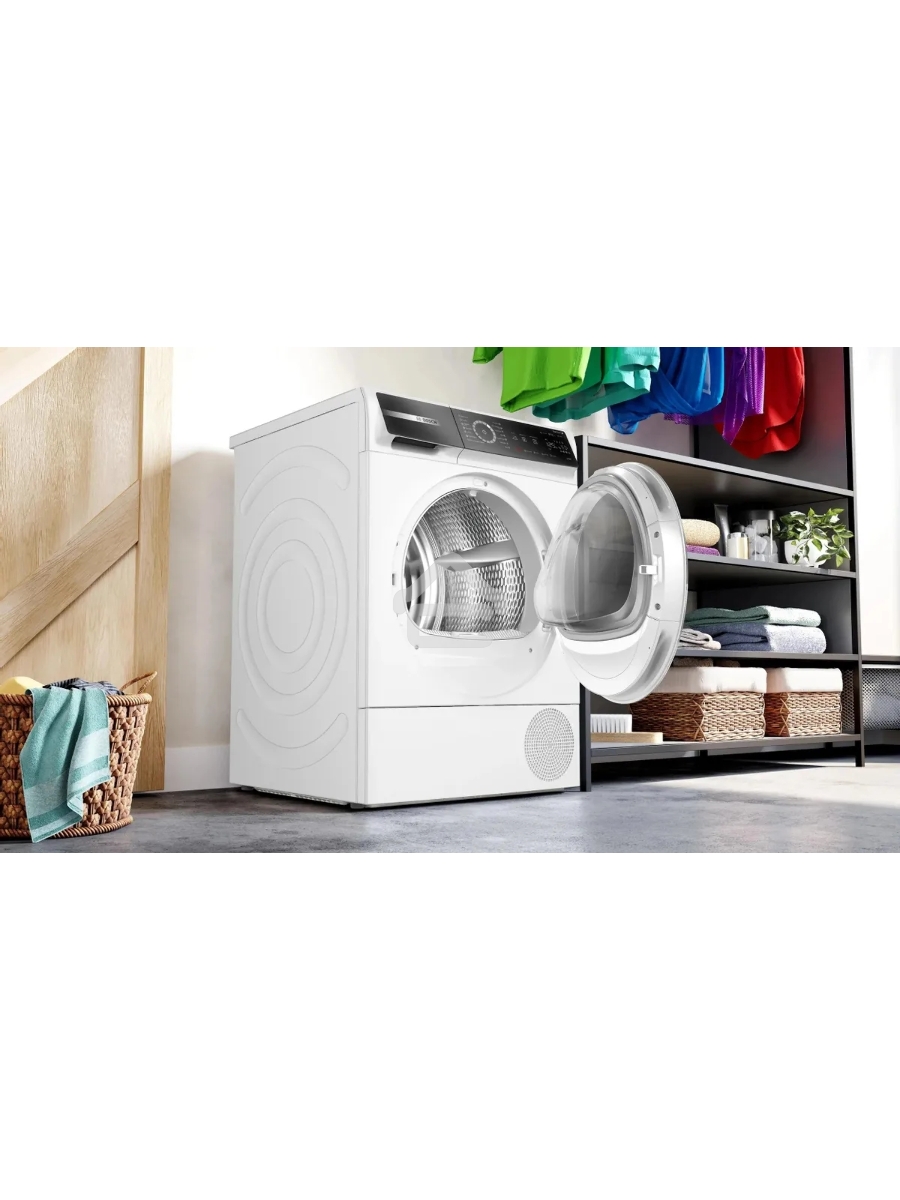 Сушильная машина Bosch WQB245B0ME белый, 9 кг, сушка - конденсационная, программ - 14, 59.8 x 84.2 x 65.1 см
