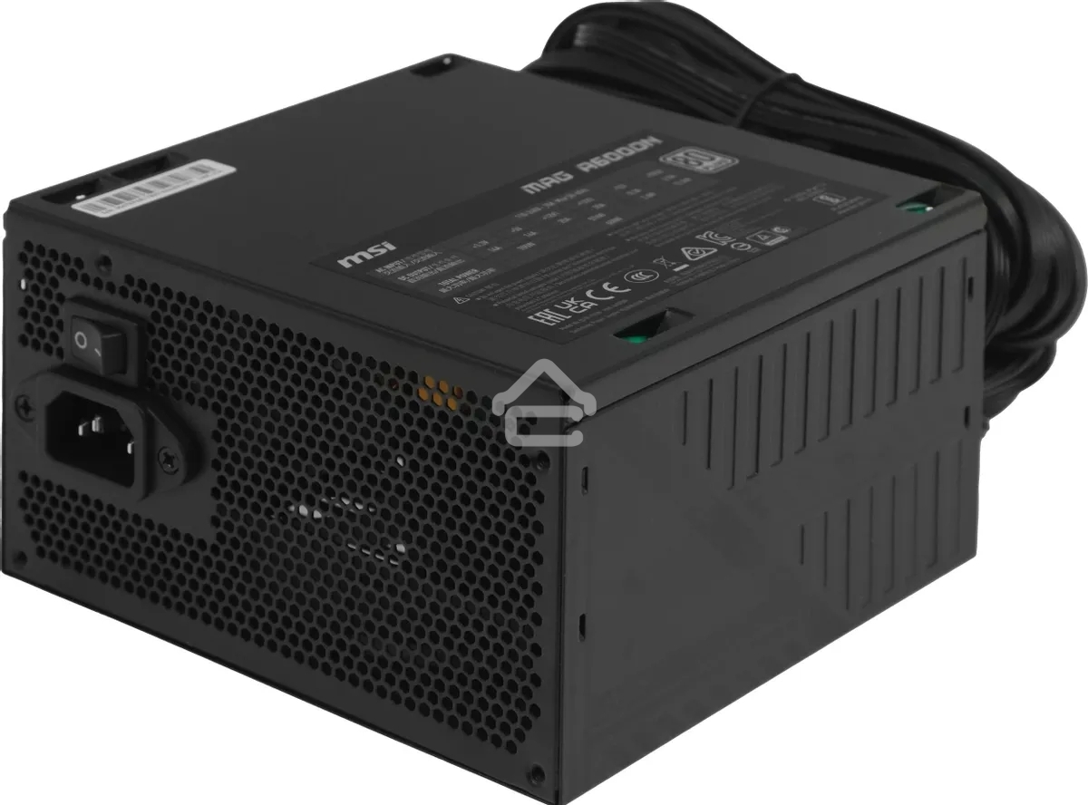 Блок питания MSI MAG A600DN (306-7ZP6B11-809), 600 Вт, 80 PLUS WHITE, 120 мм, черный