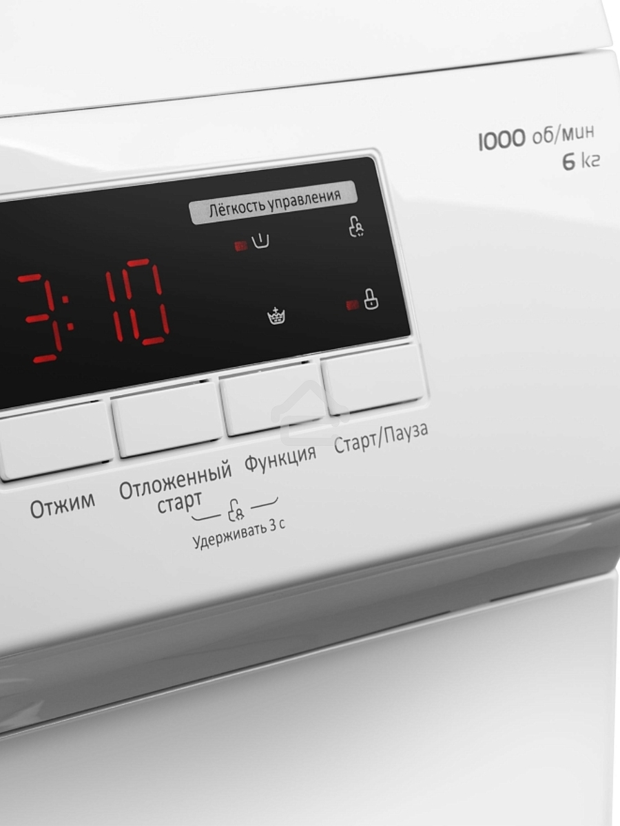Стиральная машина Maunfeld MFWM106WH05 белый, загрузка фронтальная 6 кг, 1000 об/мин., класс: А++