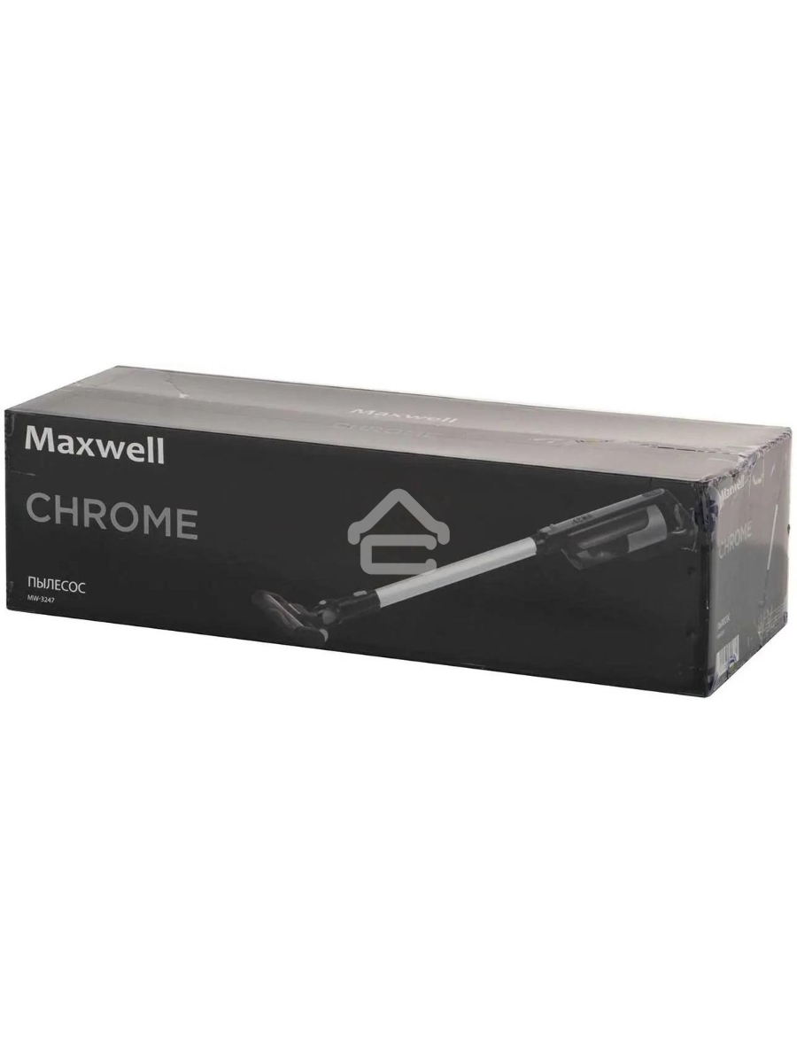 Пылесос вертикальный Maxwell MW-3247 черный, питание  от аккумулятора, 120 Вт, уборка сухая, пылесборник 0.4 л, работа от АКБ max 35 мин