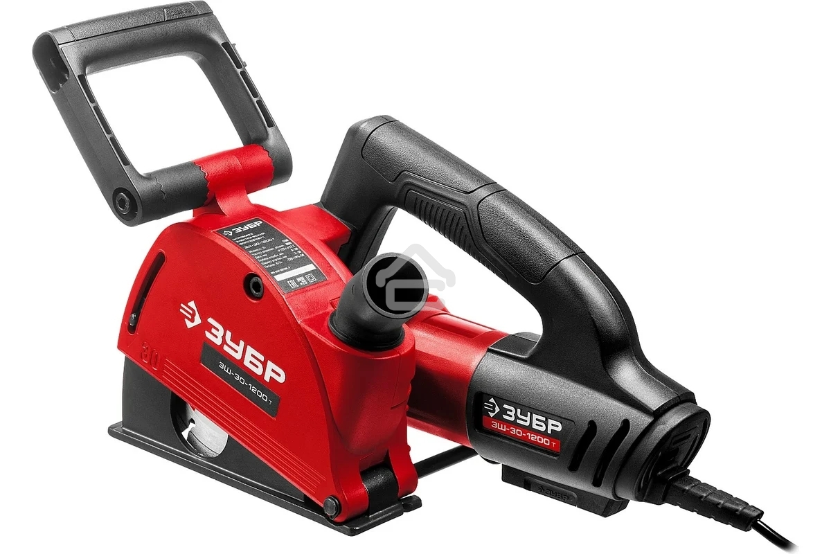 Штроборез Зубр ЗШ-30-1200 Тглубина паза 30 мм, 125 мм, пылезащита, подключение пылесоса,1200 Вт