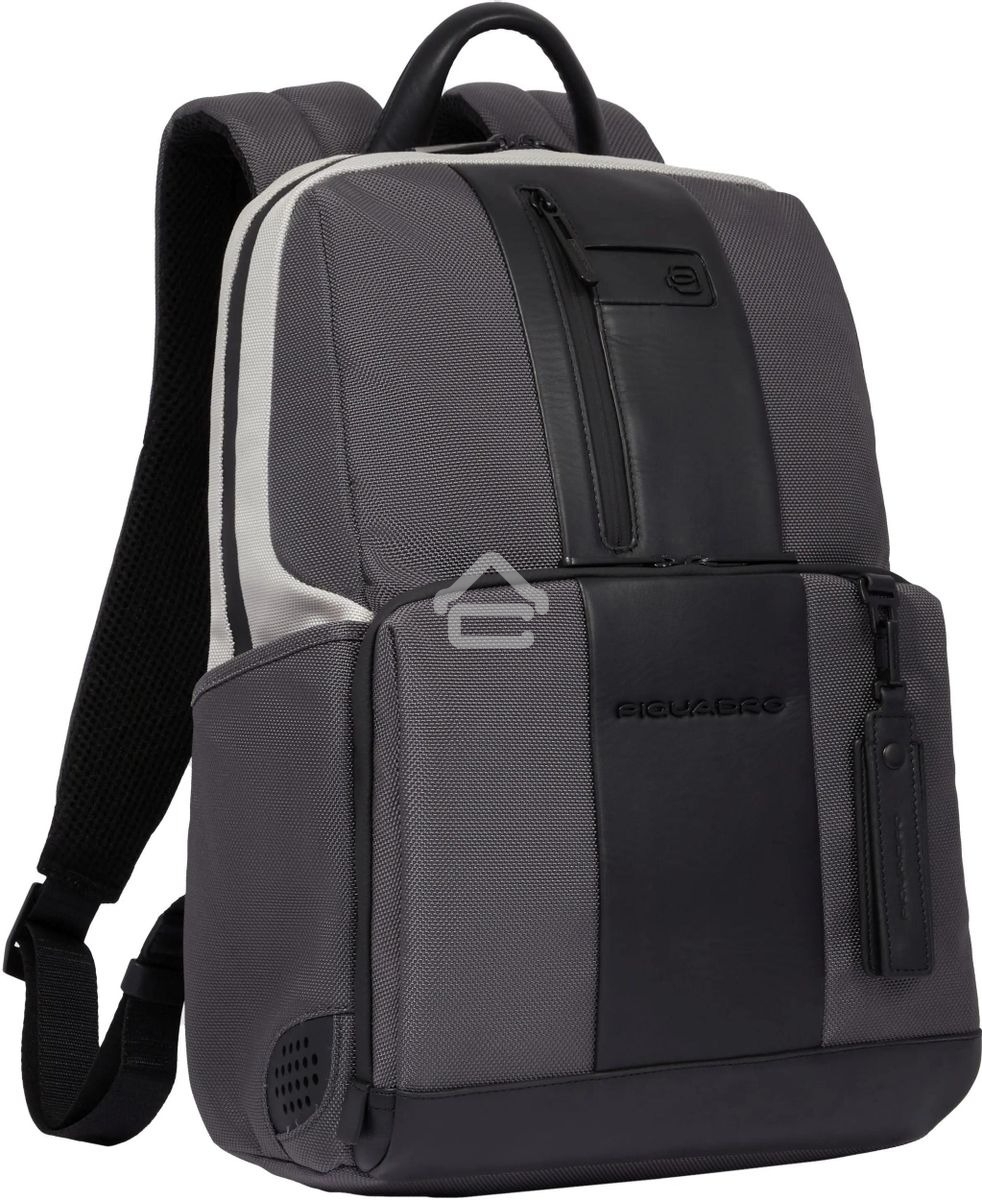 Рюкзак Piquadro Brief2 Special CA3214BR2S/GRN, нейлон/натур.кожа, серый/черный