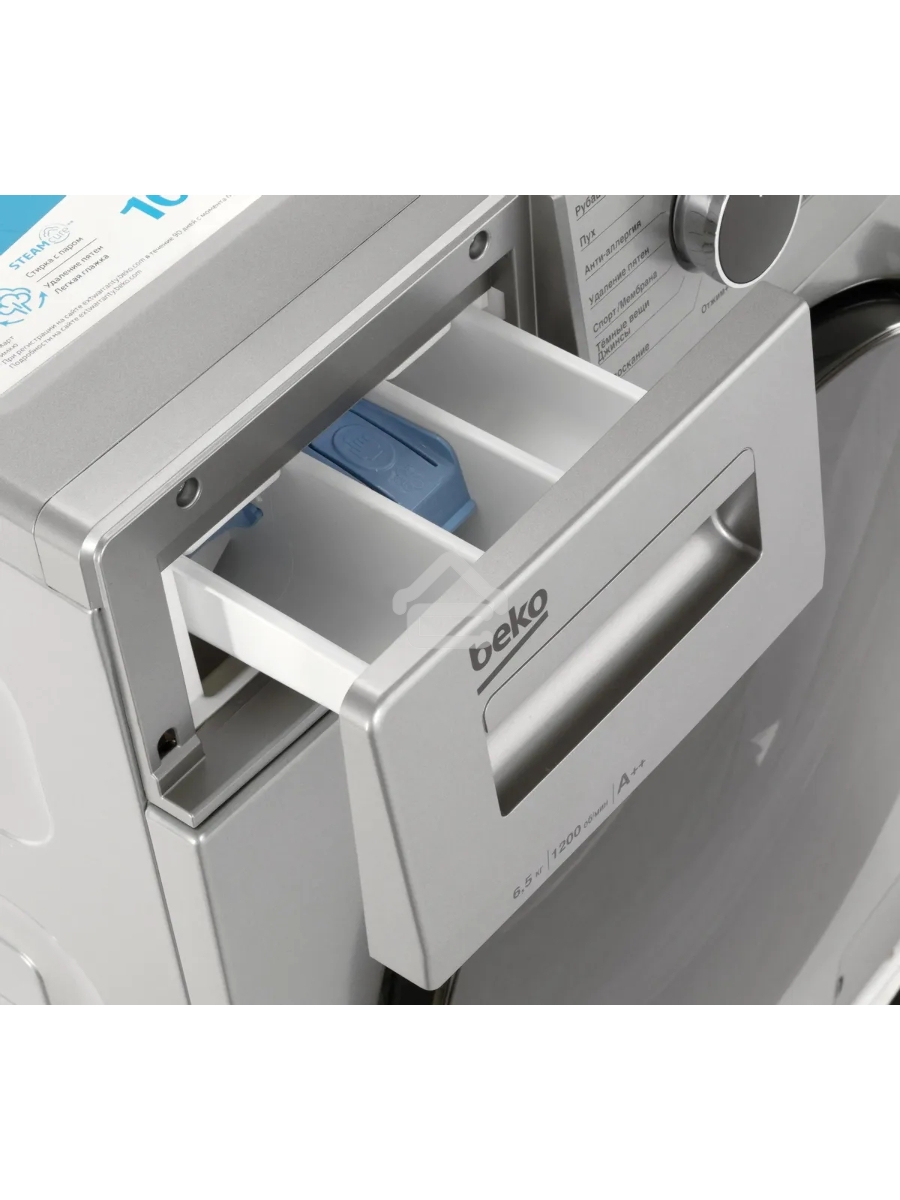 Стиральная машина Beko WSPE6H616S (7322610002) серебристый, загрузка фронтальная 6,5 кг, 1200 об/мин., класс: А++
