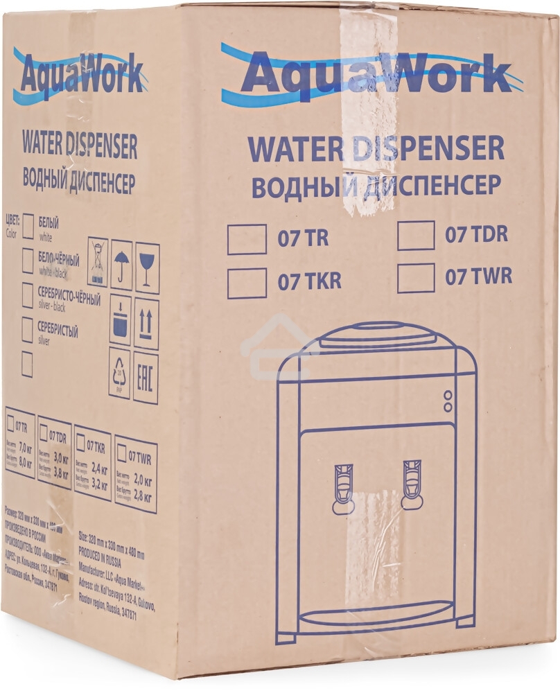 Кулер Aqua Work 0.7-TKR настольный серебристый